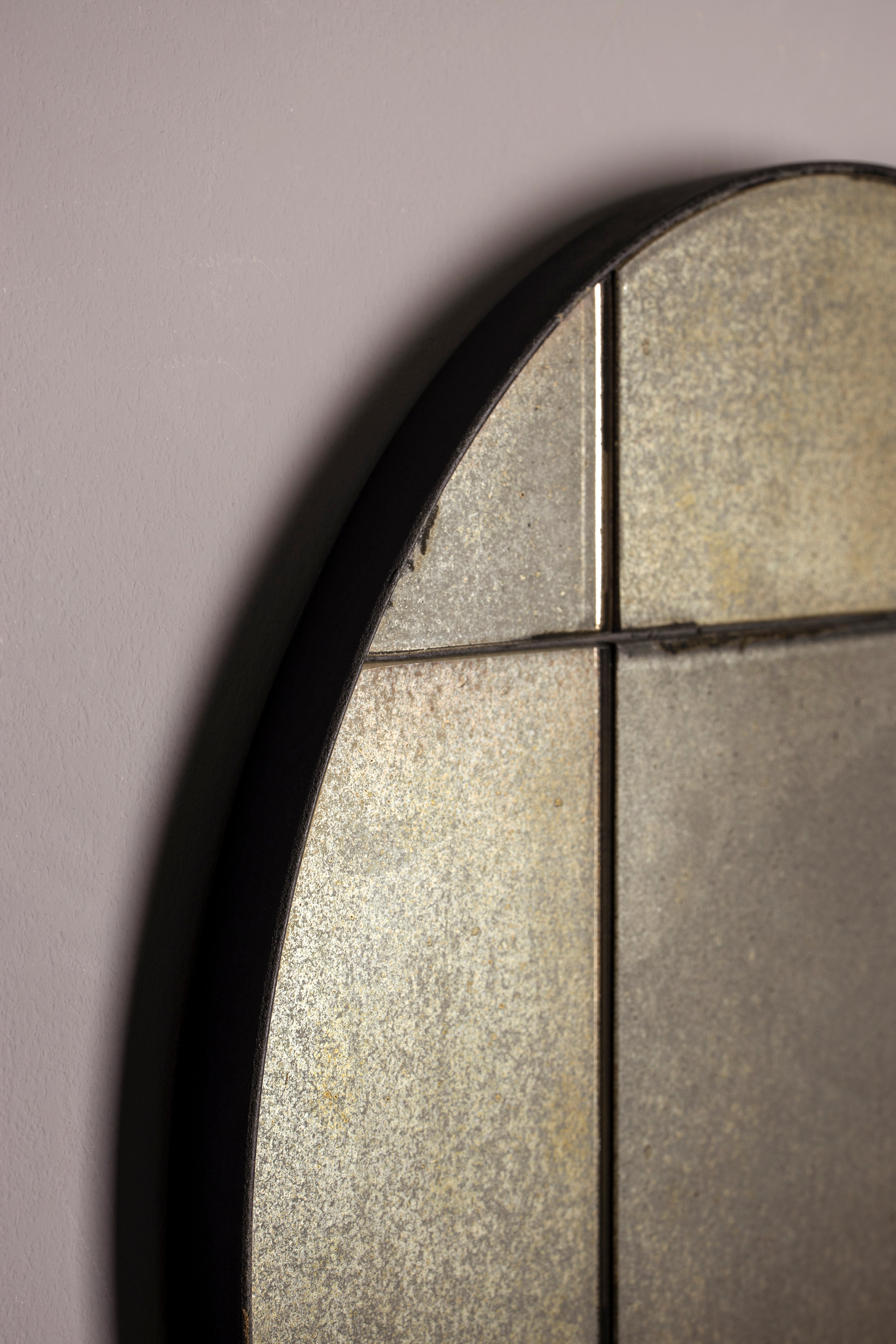 Dutchbone Mado Antique Finish Round Wall Mirror Small